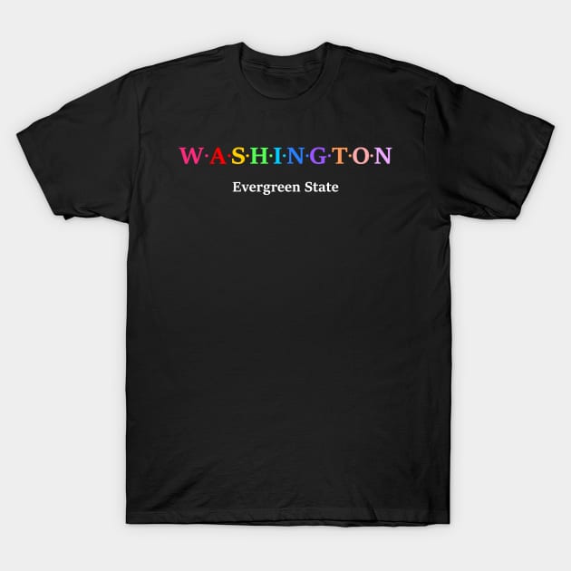 Washington, USA. Evergreen State. T-Shirt by Koolstudio